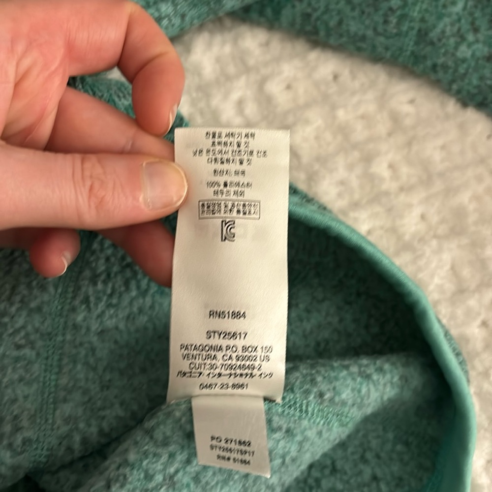 Women’s Patagonia W’s Better Sweater Quarter Zip - Size Small in Galah Green. - Picture 7 of 7